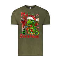 Vintage Olive my first christmas dragon Vintage Tee - FaDigitalArtStudio