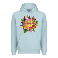 Blue Mist lunch lady tie dye sunflower Premium Hoodie - BarkalooDesign