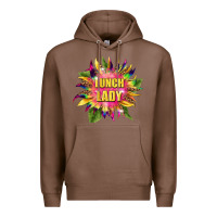 Chestnut lunch lady tie dye sunflower Premium Hoodie - BarkalooDesign