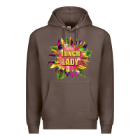 Coffee lunch lady tie dye sunflower Premium Hoodie - BarkalooDesign