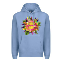 Colony Blue lunch lady tie dye sunflower Premium Hoodie - BarkalooDesign