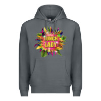 Rock lunch lady tie dye sunflower Premium Hoodie - BarkalooDesign