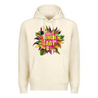 Sandshell lunch lady tie dye sunflower Premium Hoodie - BarkalooDesign