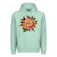 Seafoam lunch lady tie dye sunflower Premium Hoodie - BarkalooDesign