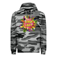 Slate Camo lunch lady tie dye sunflower Premium Hoodie - BarkalooDesign