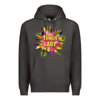 Smoke lunch lady tie dye sunflower Premium Hoodie - BarkalooDesign