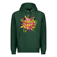 Sports Green lunch lady tie dye sunflower Premium Hoodie - BarkalooDesign