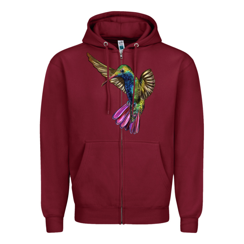 Broad Billed Hummingbird Zipper Hoodie by LillyAllenDesigns | Teevron