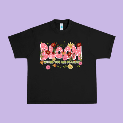 Bloom Where You Are Planted Urban Heavy Tee Designed By Jahusdesignshop