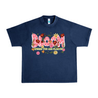 Navy bloom where you are planted Urban Heavy Tee - JahusDesignShop