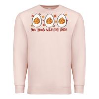 Pale Pink you know why i'm here Premium Sweatshirt - MaliasSmallBusiness
