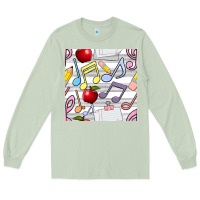 Matcha music class seamless pattern Long Sleeve Tee - BundleAndBundleShop