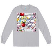 Moon Dust music class seamless pattern Long Sleeve Tee - BundleAndBundleShop