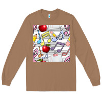 Toasted Coconut music class seamless pattern Long Sleeve Tee - BundleAndBundleShop