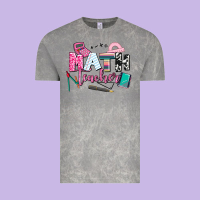 Math Teacher Vintage Tee Designed By Adodesignshop