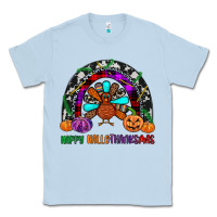 Dusty Blue happy hallothanksmas Classic Tee - JahusDesignShop