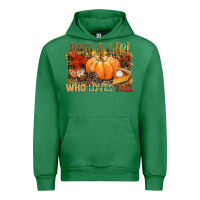 Emerald Just a girl who loves Fall Urban Hoodie - NancyCooperArtShop