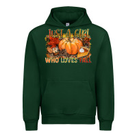 Forest Green Just a girl who loves Fall Urban Hoodie - NancyCooperArtShop