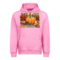 Fuchsia Pink Just a girl who loves Fall Urban Hoodie - NancyCooperArtShop