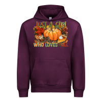 Mauve Wine Just a girl who loves Fall Urban Hoodie - NancyCooperArtShop