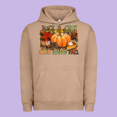 Just A Girl Who Loves Fall Urban Hoodie Designed By Nancycooperartshop