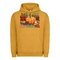 Pigment Peanut Butter Just a girl who loves Fall Urban Hoodie - NancyCooperArtShop
