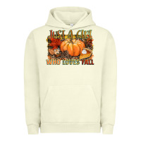 Pigment Pistachio Just a girl who loves Fall Urban Hoodie - NancyCooperArtShop