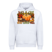 White Just a girl who loves Fall Urban Hoodie - NancyCooperArtShop