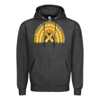 Childhood Cancer Awareness Rainbow (1) Zipper Hoodie | Teevron
