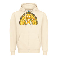Sandshell childhood cancer awareness rainbow (1) Zipper Hoodie - Jasminsmagicworld