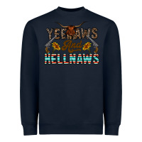 Navy yeehaws and hellnaws Heavyweight Sweatshirt - CowhideDigitalArt