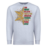 Heather Grey christmas snowflake Premium Sweatshirt - MaliasSmallBusiness