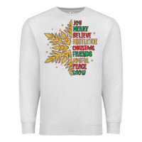 Oatmeal Heather christmas snowflake Premium Sweatshirt - MaliasSmallBusiness