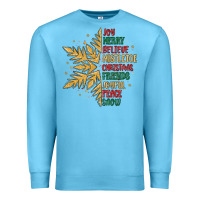Ocean Blue christmas snowflake Premium Sweatshirt - MaliasSmallBusiness
