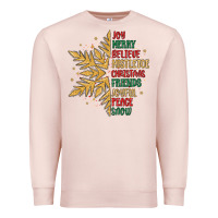 Pale Pink christmas snowflake Premium Sweatshirt - MaliasSmallBusiness