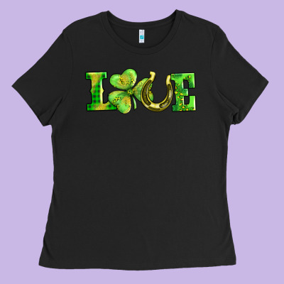 Love With Horseshoe Ladies Tee Designed By Adodesignshop