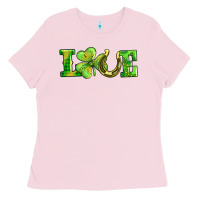 Bubblegum Pink love with horseshoe Ladies Tee - AdoDesignShop