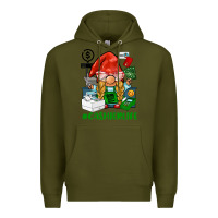Army Green cashier  life gnome Premium Hoodie - BarkalooDesign