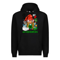 Black cashier  life gnome Premium Hoodie - BarkalooDesign