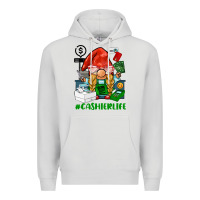 Dove Grey cashier  life gnome Premium Hoodie - BarkalooDesign