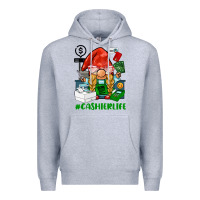 Heather Grey cashier  life gnome Premium Hoodie - BarkalooDesign