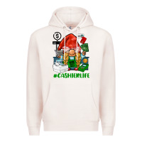 Pale Pink cashier  life gnome Premium Hoodie - BarkalooDesign
