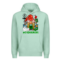 Seafoam cashier  life gnome Premium Hoodie - BarkalooDesign