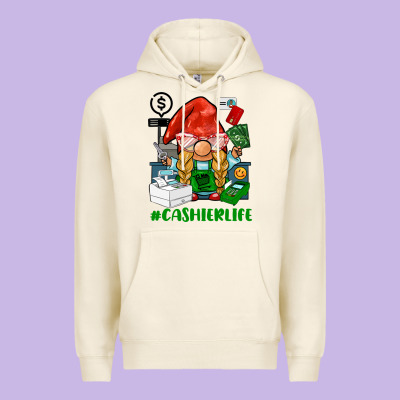 Cashier  Life Gnome Premium Hoodie Designed By Barkaloodesign