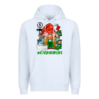 White cashier  life gnome Premium Hoodie - BarkalooDesign