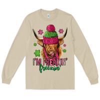 Mushroom i'm freakin freezin pink christmas long haired cow Long Sleeve Tee - Jasminsmagicworld
