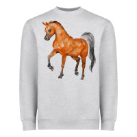 Heather Grey horse Heavyweight Sweatshirt - FaDigitalArtStudio
