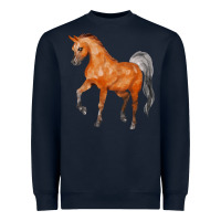 Navy horse Heavyweight Sweatshirt - FaDigitalArtStudio