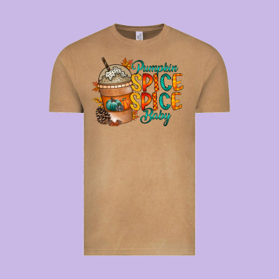 Pumpkin Spice Baby Vintage Tee Designed By Racoondesign