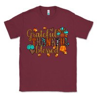 Burgundy grateful thankful blessed Classic Tee - JahusDesignShop